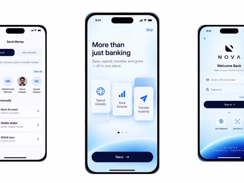 Cover image for NOVA Digital Banking App UI/UX Design