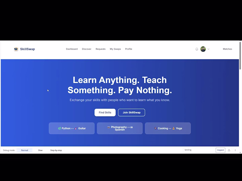 Cover image for PROJECT DESCRIPTION:

SkillSwap is a responsive