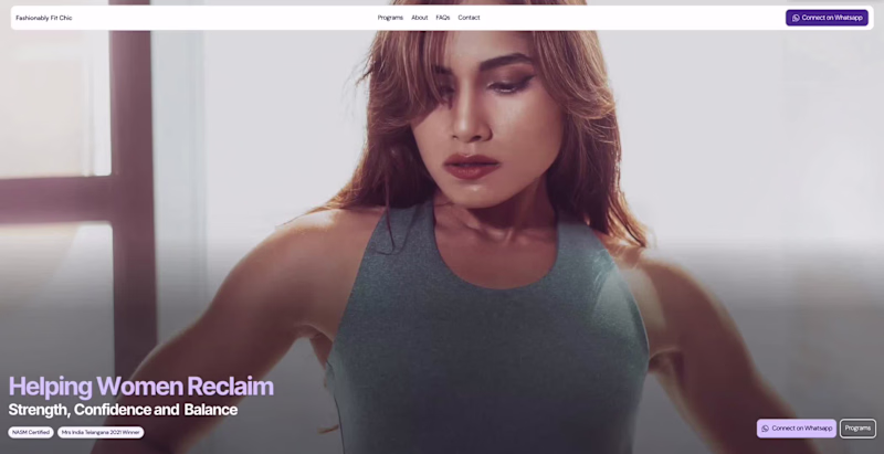 Cover image for Fitness Coach Landing Page