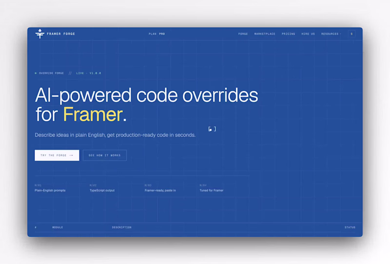 Cover image for Framer Forge -  Fullstack Web App Development