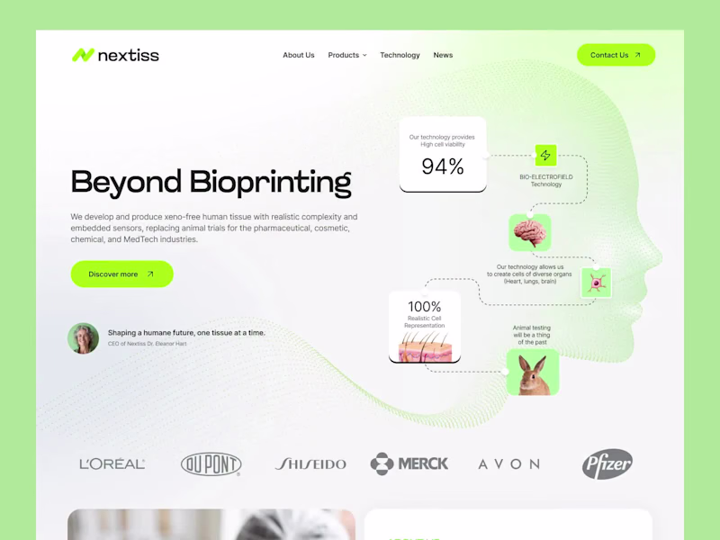 Cover image for Nextiss – Biotech Website Design

Designed