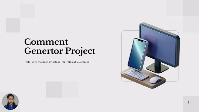 Cover image for  The comment generator project