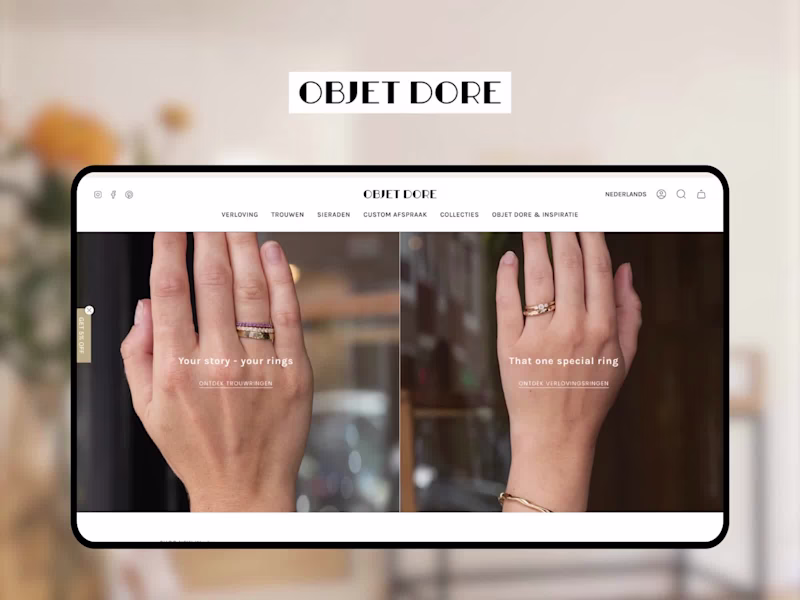Cover image for Objet Doré – Luxury E-Commerce Experience & Custom features
