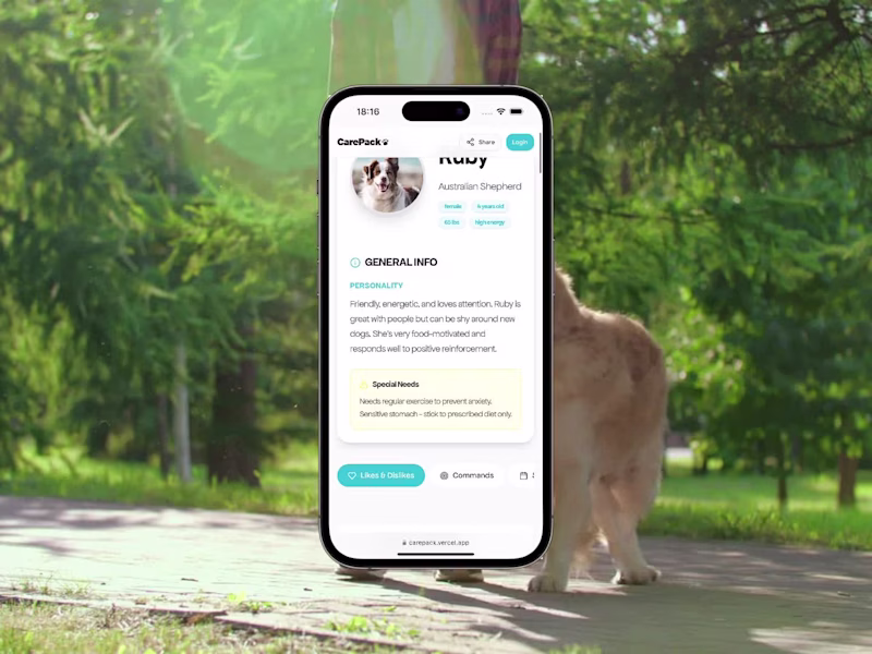 Cover image for CarePack: Doggy Care Guide Development