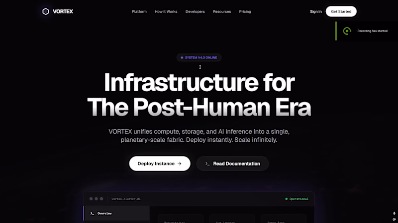 Cover image for VORTEX — Hyper-Scale Infrastructure