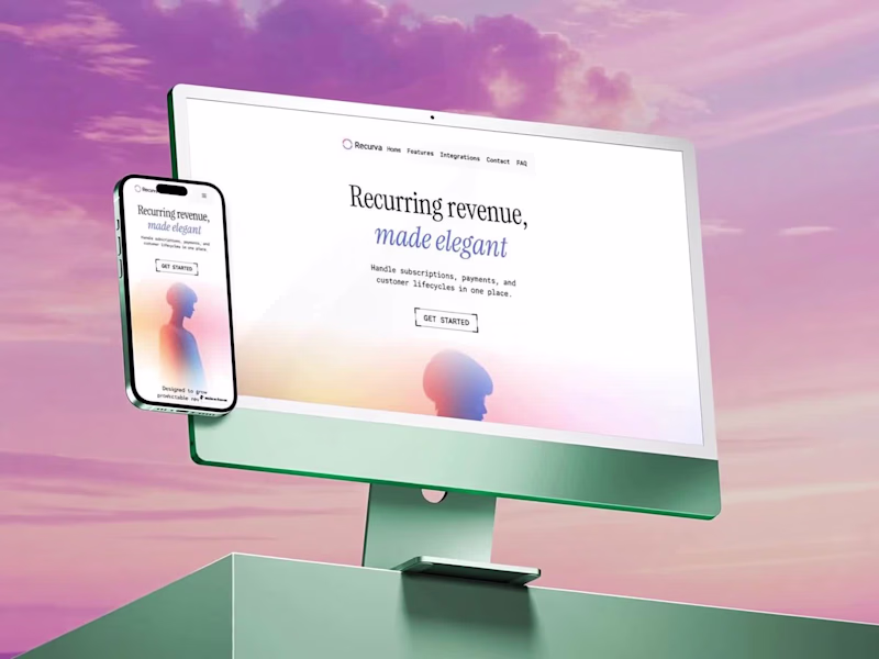 Cover image for Brand Direction & Landing Page for Recurva