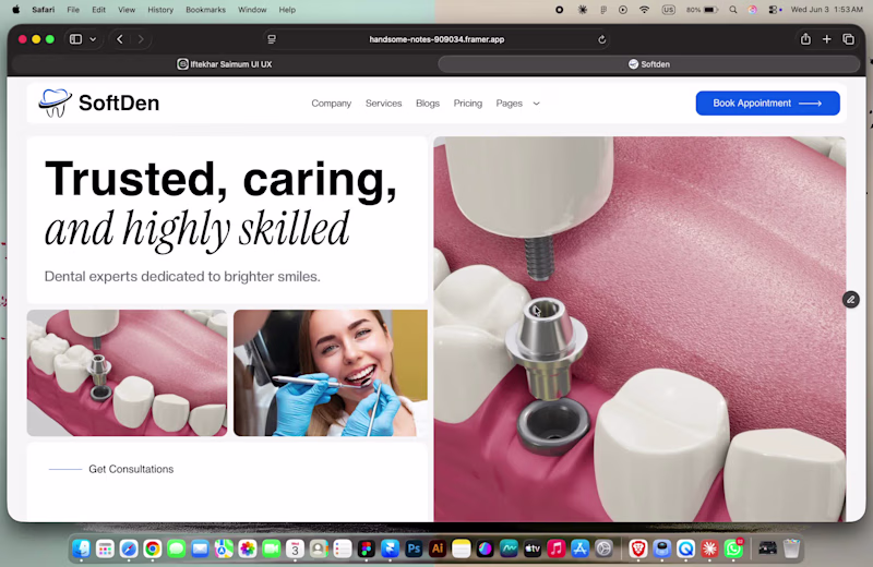 Cover image for Softden Dental Multipage Website Development