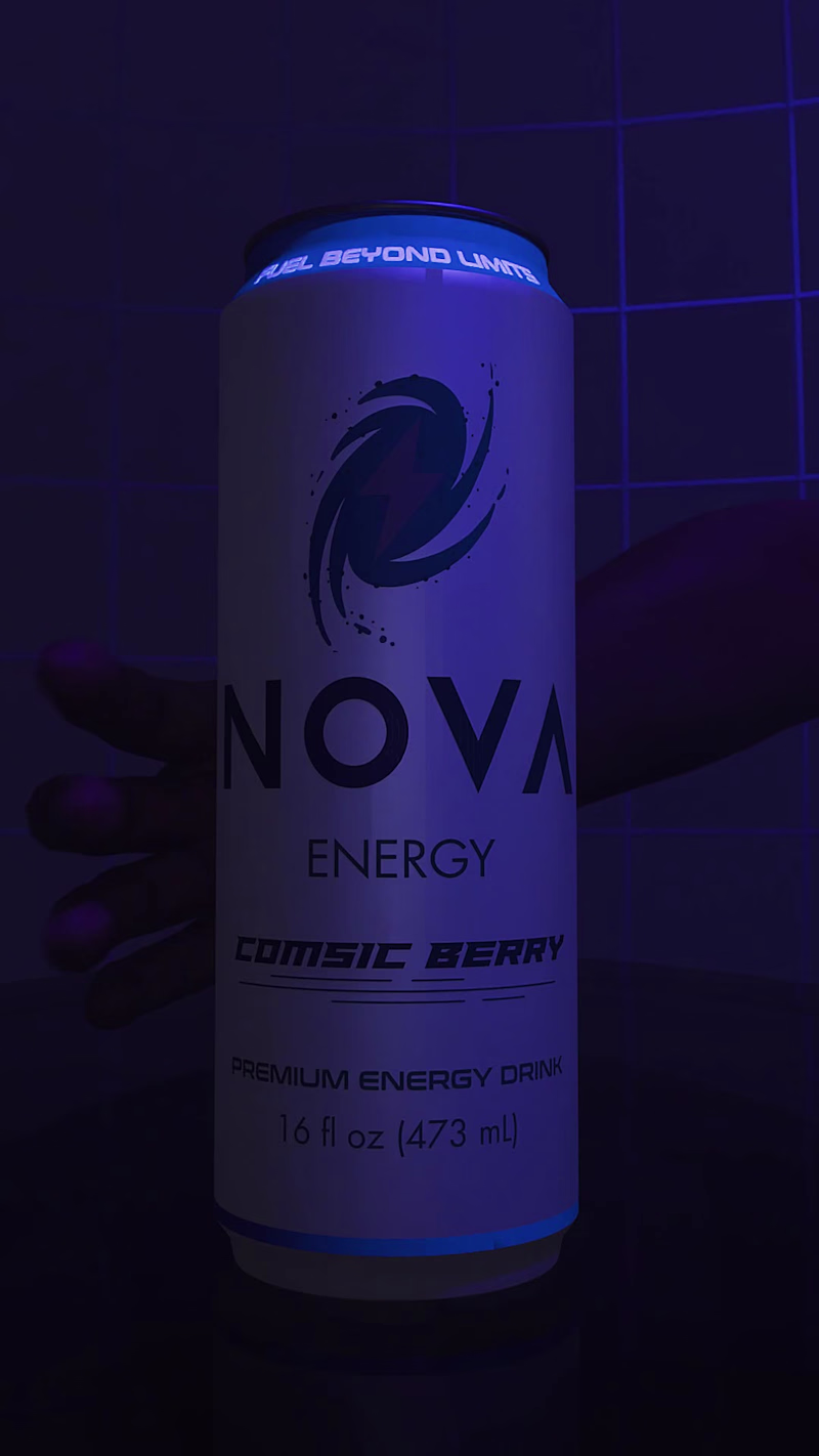 Cover image for High-Energy 3D Visual Ad for NOVA Energy Drink