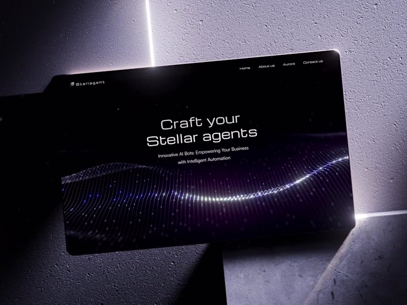 Cover image for Stellagent ai agents landing page 3D animation