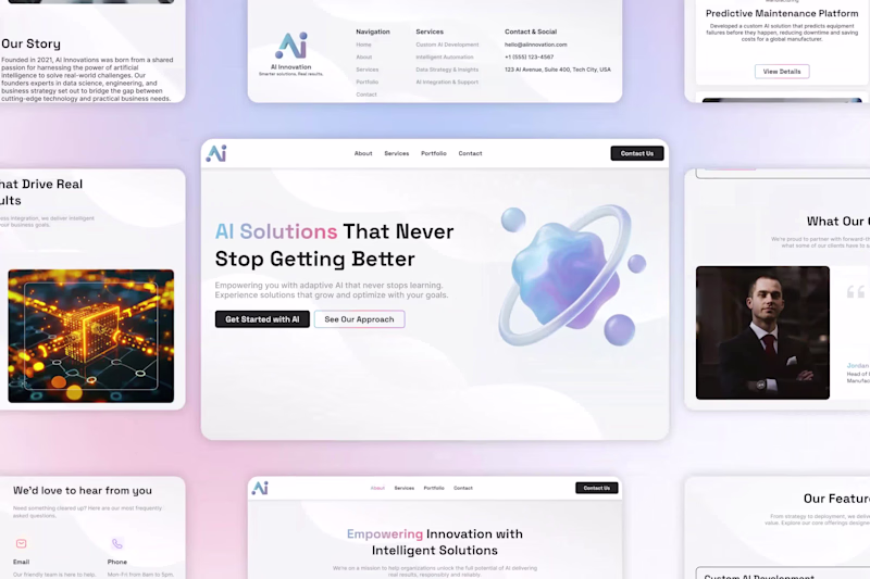 Cover image for AI Innovation Website