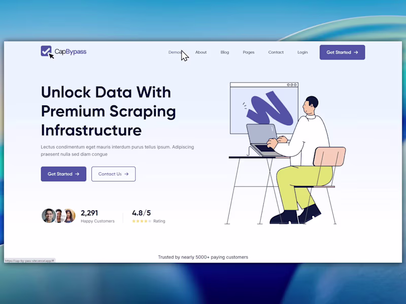 Cover image for CapByPass — Scraping Infrastructure Landing Page