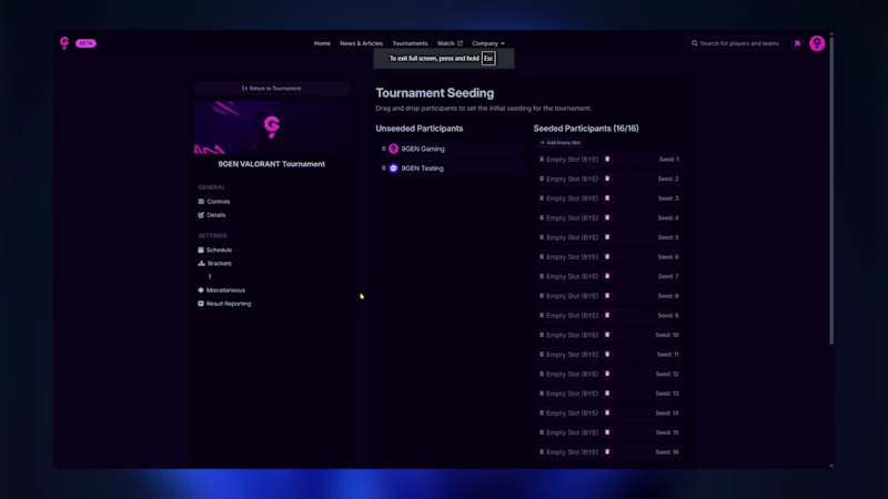 Cover image for 9GEN Whitelabel Tournament Platform