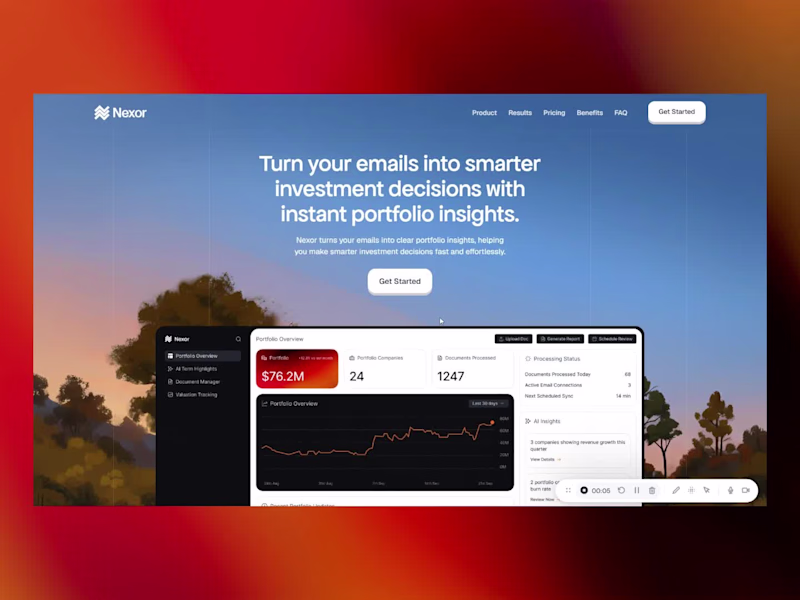 Cover image for Nexor AI Portfolio Management Framer Website