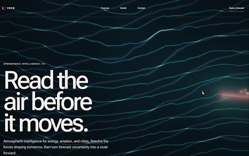 Cover image for Veer - Atmospheric Intelligence Landing Page