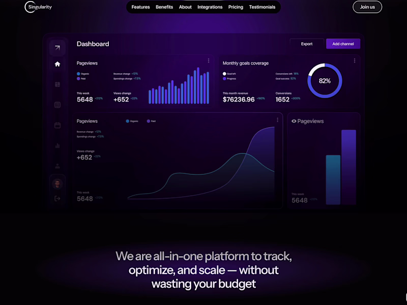 Cover image for A Framer SaaS website I worked on a few months ago. Animated...