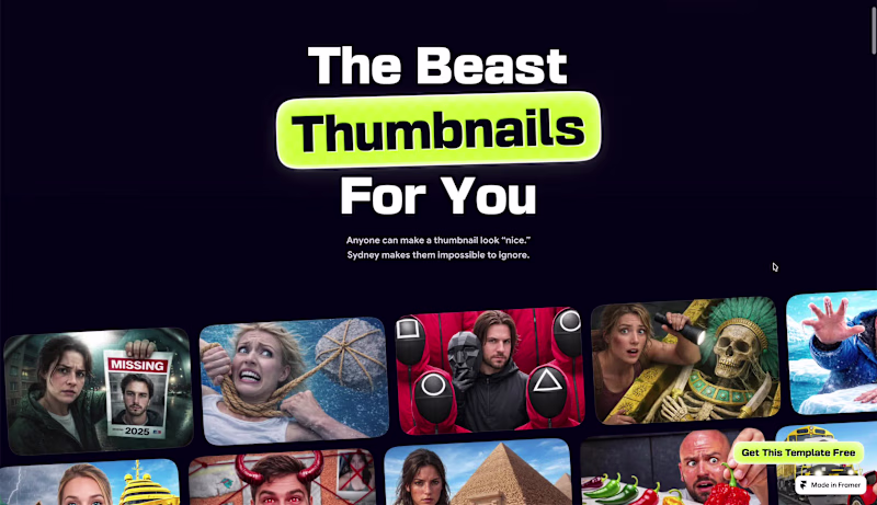 Cover image for ThumbsUP - Thumbnail Designer Landing