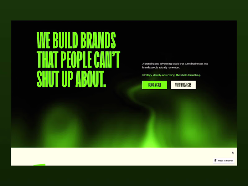 Cover image for Brand Strategy, Web Design & Framer Development for Studio Brag