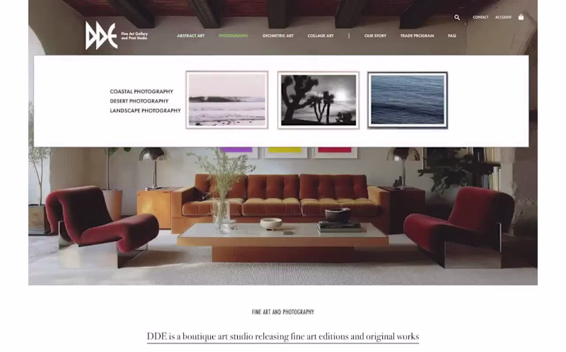 Cover image for Website Design & Development – DDE EDITIONS FINE ART PRINTS