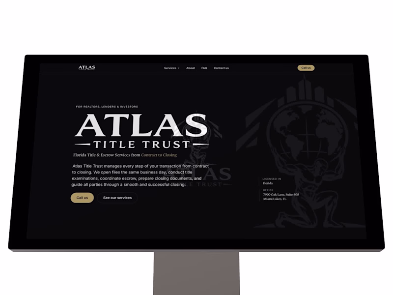 Cover image for Atlas Title Trust | Custom Code Website