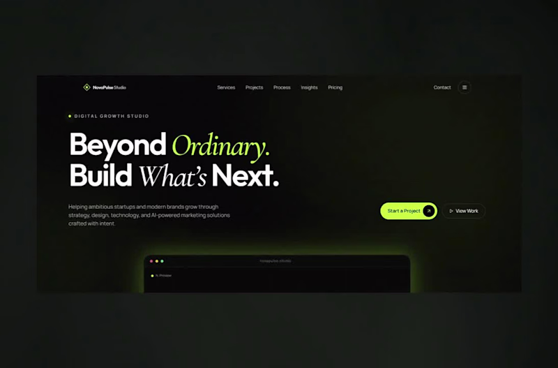 Cover image for NOVAPULSE Creative Studio Website Design