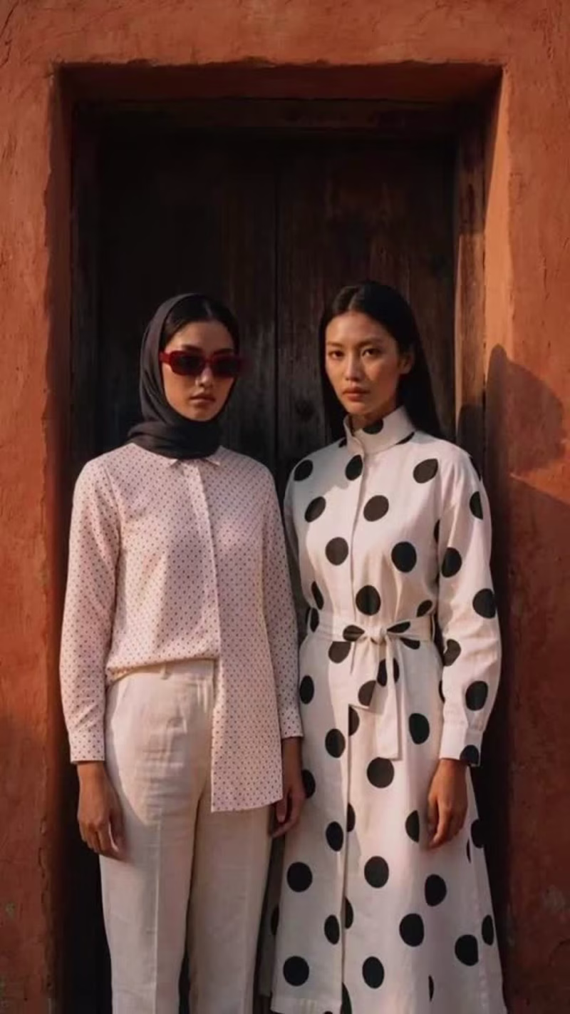 Cover image for Pattern Play AI-generated Fashion Editorial