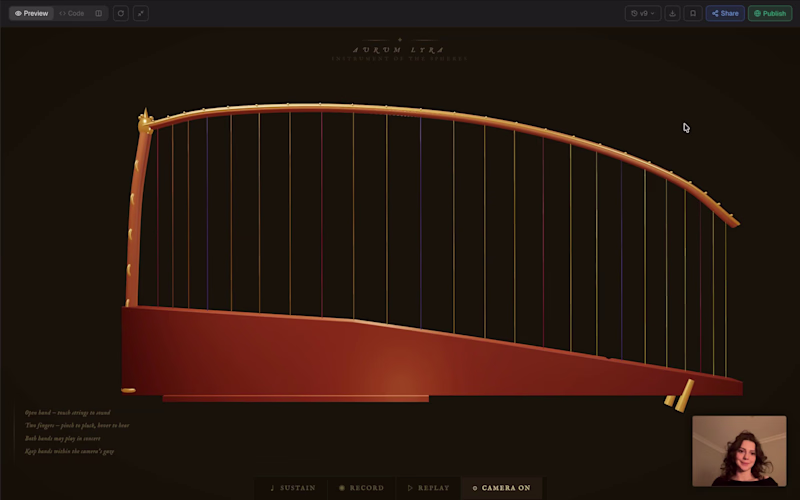 Cover image for 🎵✨ An interactive 3D harp