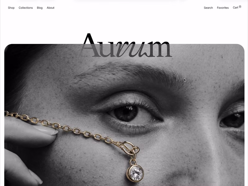 Cover image for Aurum E-commerce Framer Website Design