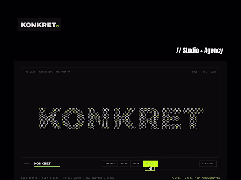 Cover image for konkret, a vibey electric agency