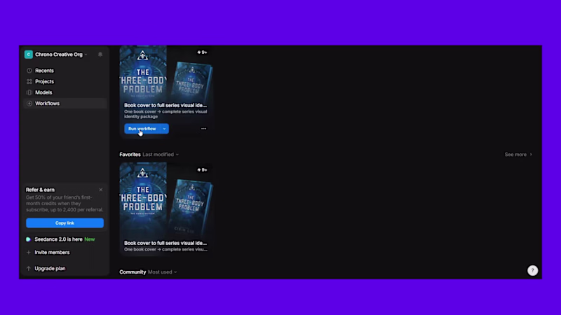 Cover image for Workflow Name: Book cover to