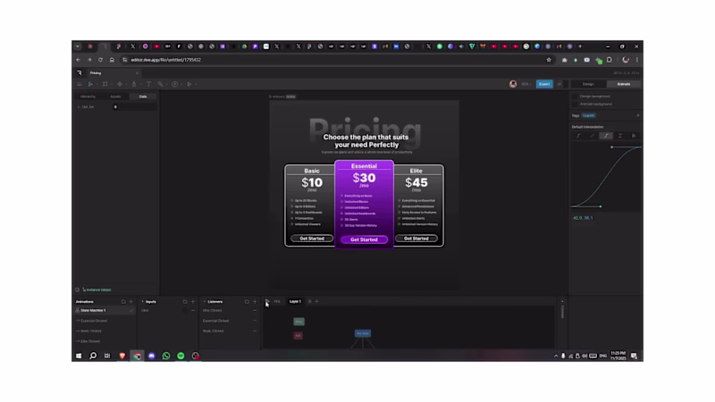 Cover image for Interactive Pricing Component for a