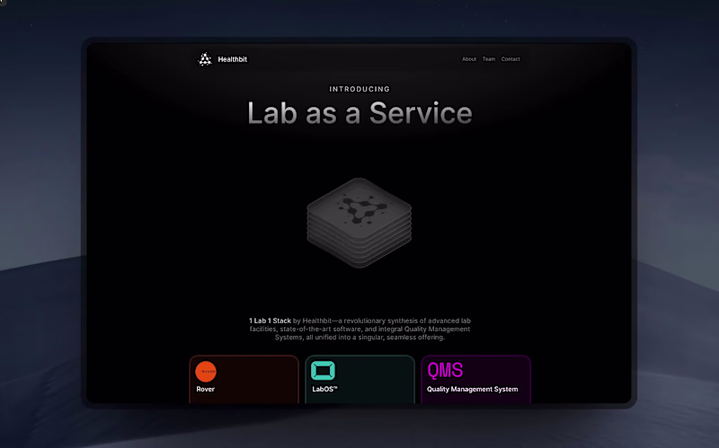 Cover image for Landing page design for Healthbit.ai.