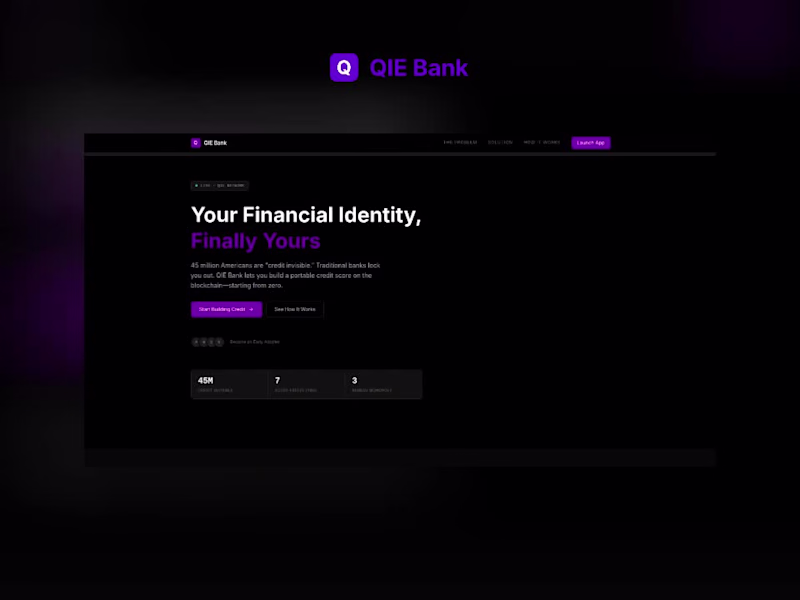 Cover image for QIE Bank
Engineering trust for decentralized