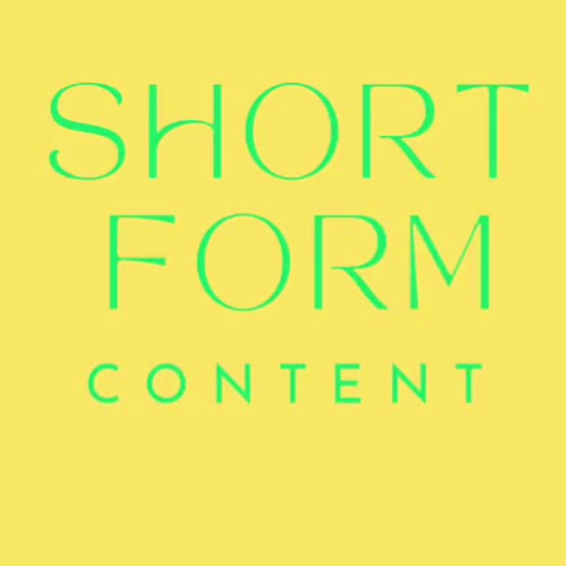 Cover image for Short Form Content