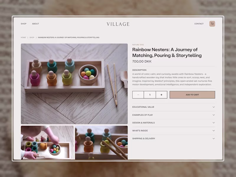 Cover image for The Village Natural | Framer E-commerce Website