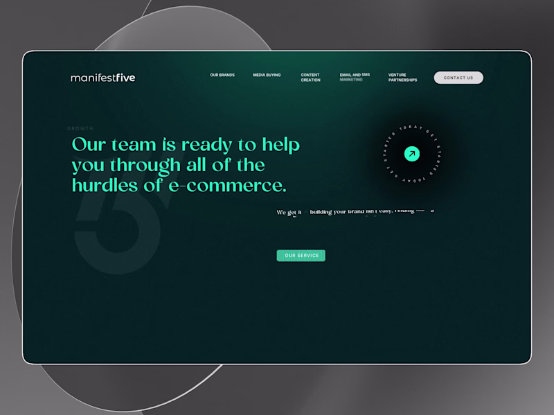 Cover image for E Brand website design for marketing agency