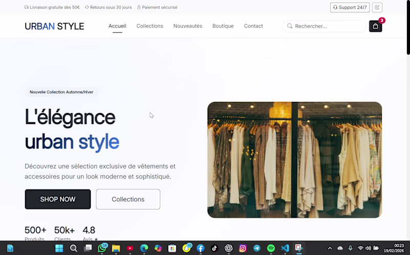 Cover image for A clean, modern e-commerce landing