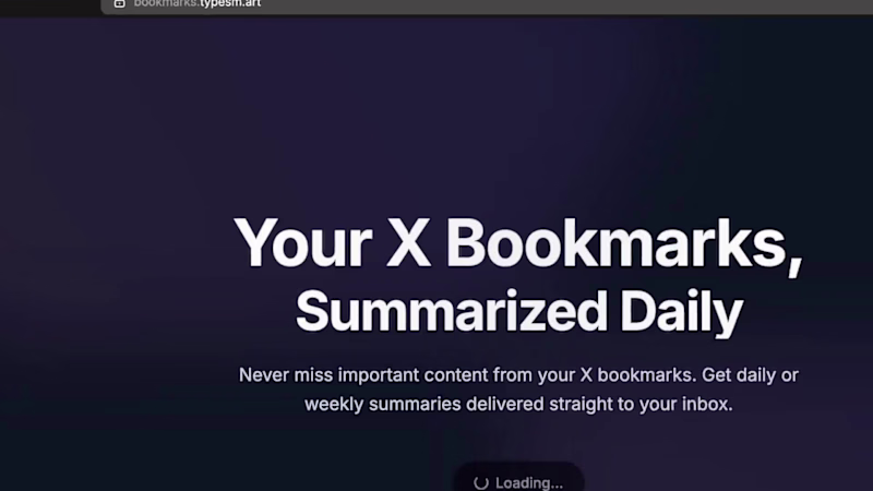 Cover image for X Bookmark Summariser