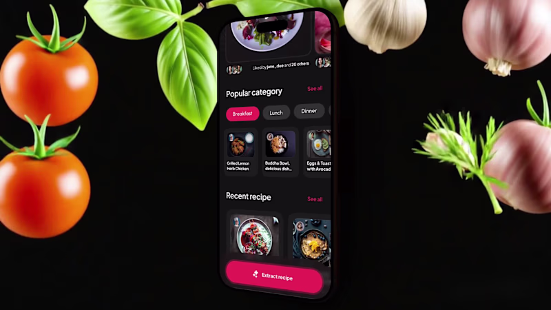 Cover image for WeChef: AI Recipe App, Landing Page & Design System (UI/UX)