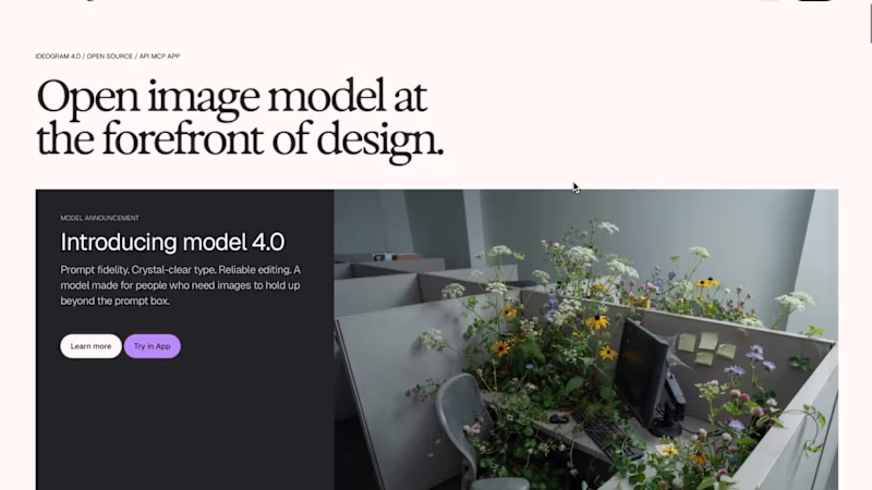 Cover image for Ideogram 4.0 Landing Page