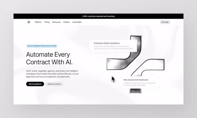 Cover image for Clausal - AI Contract Management Landing Page