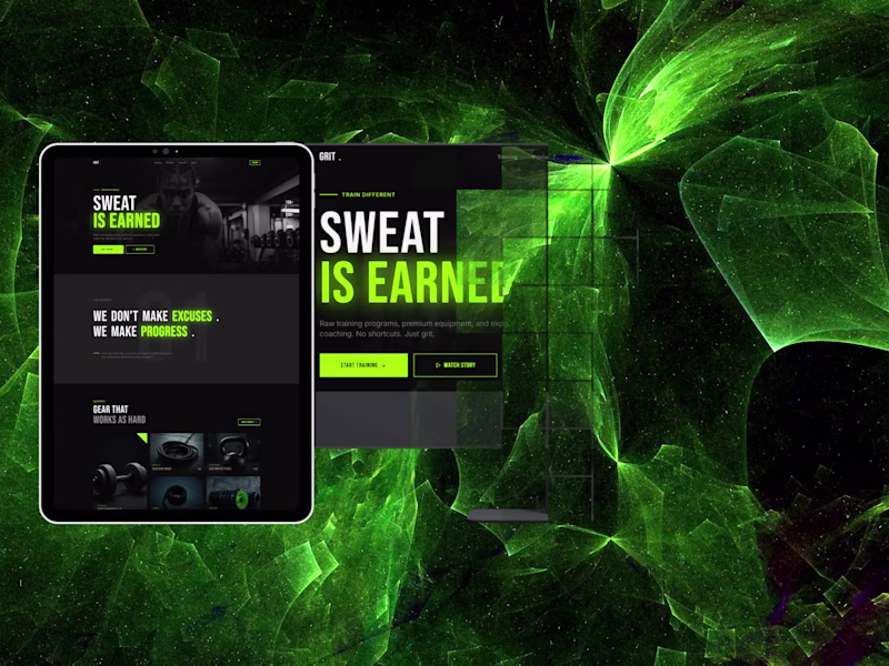 Cover image for An Energetic, Bold Fitness and Training Landing Page Design