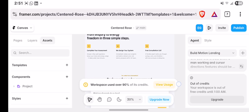 Cover image for Framer landing pages design for