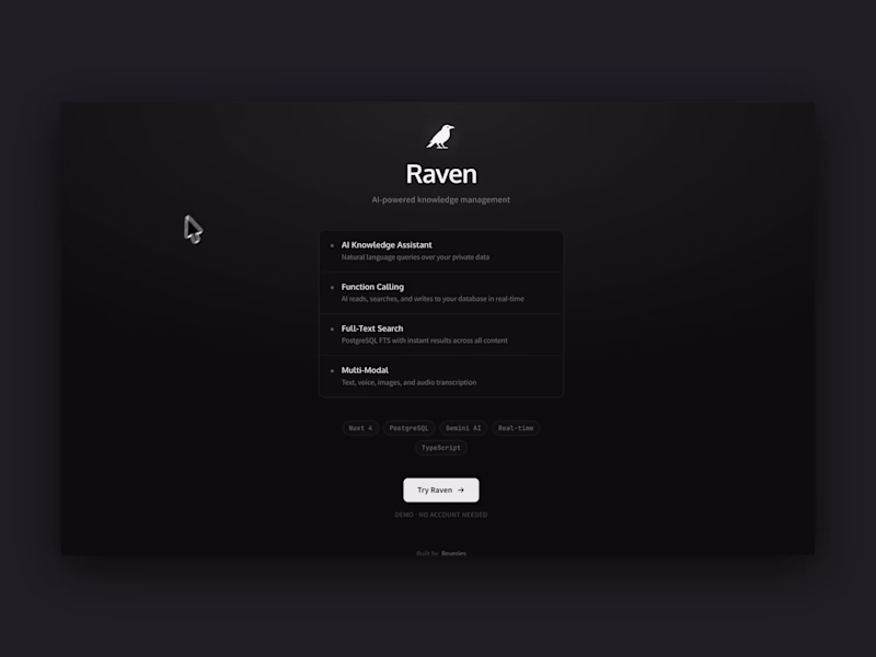 Cover image for Raven: AI Knowledge Management Platform