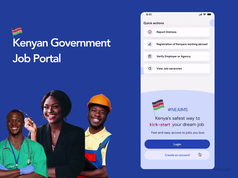 Cover image for Kenyan Govt Job Portal (Mobile App) | UI/UX Design