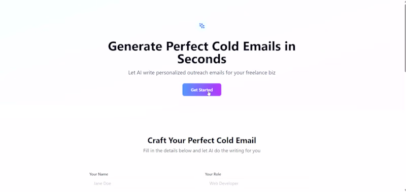 Cover image for AI Cold Email Generator for Freelancers