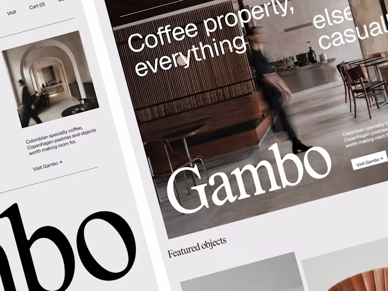 Cover image for I’ve been exploring motion and design for Gambo Café's hero:...