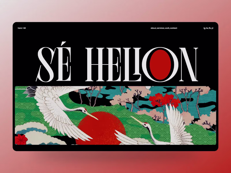 Cover image for SÉ HELION Hero Section Design.