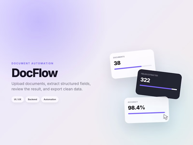 Cover image for DocFlow — PDF to Excel Automation