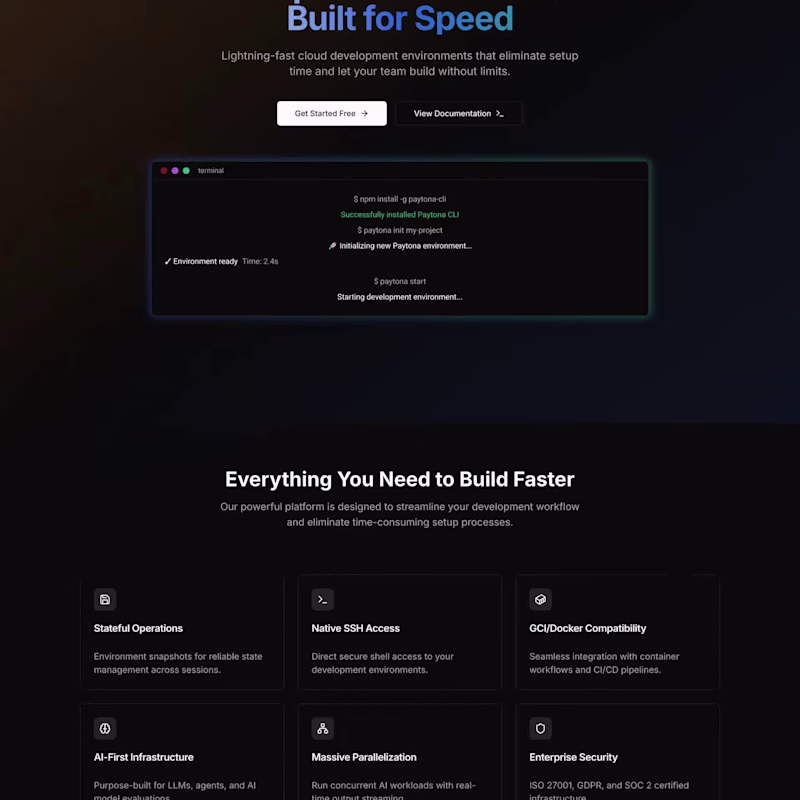 Cover image for Product landing page for a cloud-based platform
