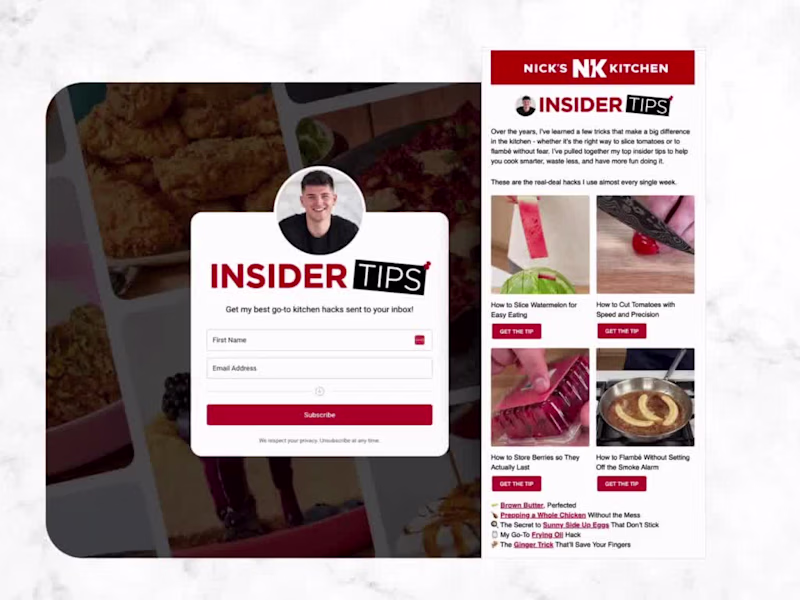 Cover image for Nick’s Kitchen Landing Page + Email Sequence (Kit)